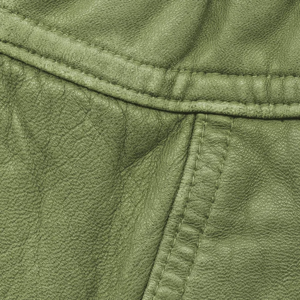 Green leather background — Stock Photo, Image