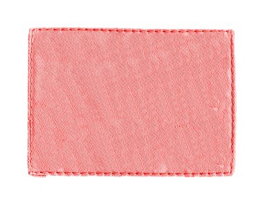 Kırmızı tekstil etiket