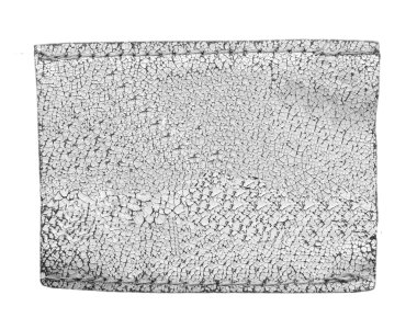 Boş yapay beyaz deri etiket yaşlı