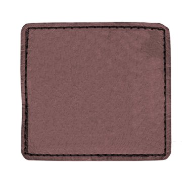 Kahverengi deri kare etiketi