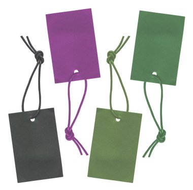 boş karton Etiketler