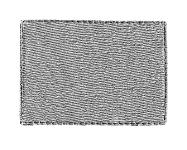 Etiqueta têxtil cinzenta — Fotografia de Stock
