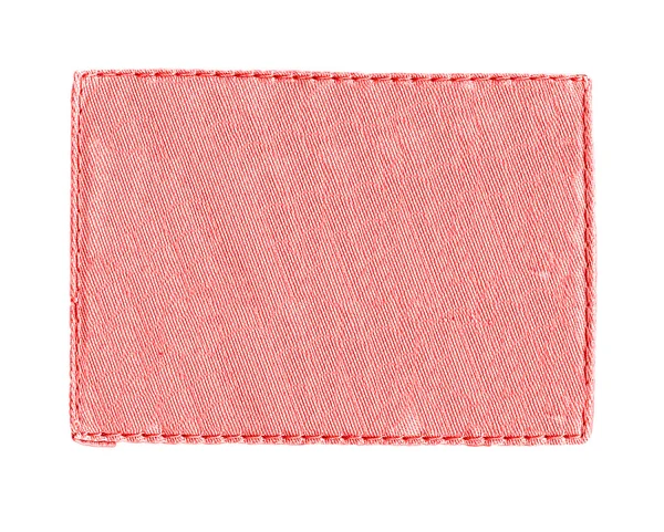 Etiqueta têxtil vermelha — Fotografia de Stock