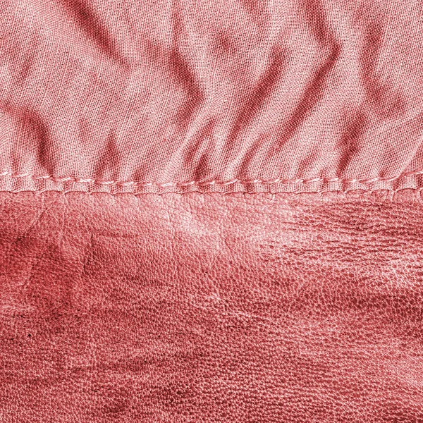 Kırmızı deri ve kumaş dokular — Stok fotoğraf