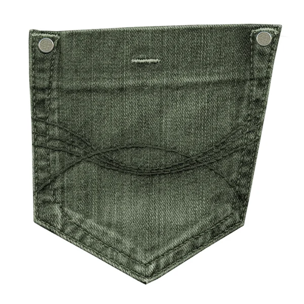 Grüne Jeans Rückentasche — Stockfoto