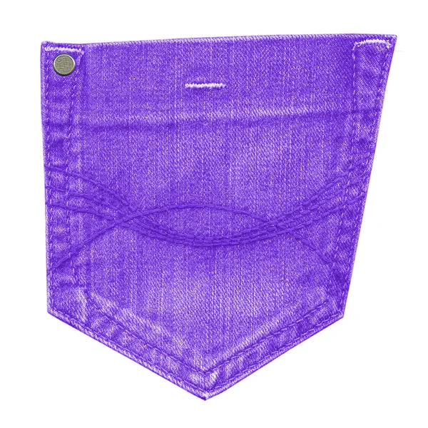 Tasca posteriore in jeans viola — Foto Stock