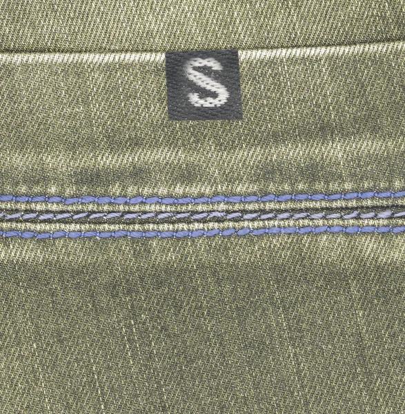 Šedo zelené džíny textura — Stock fotografie