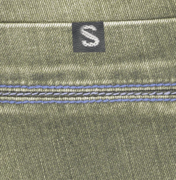 Textura de jeans cinza-verde — Fotografia de Stock