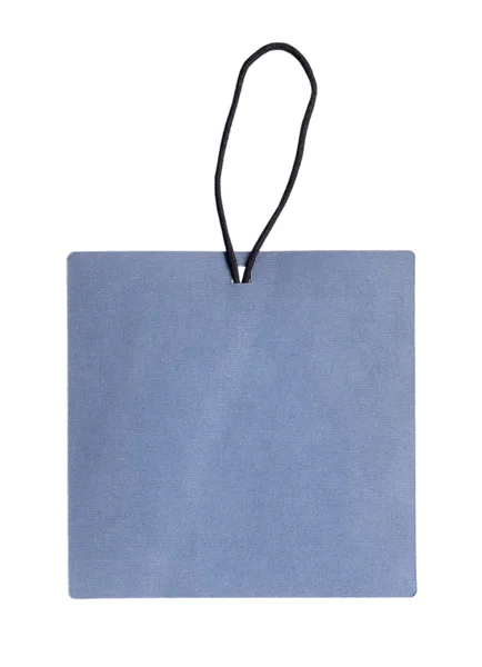 Etiqueta de papelão azul vazia — Fotografia de Stock