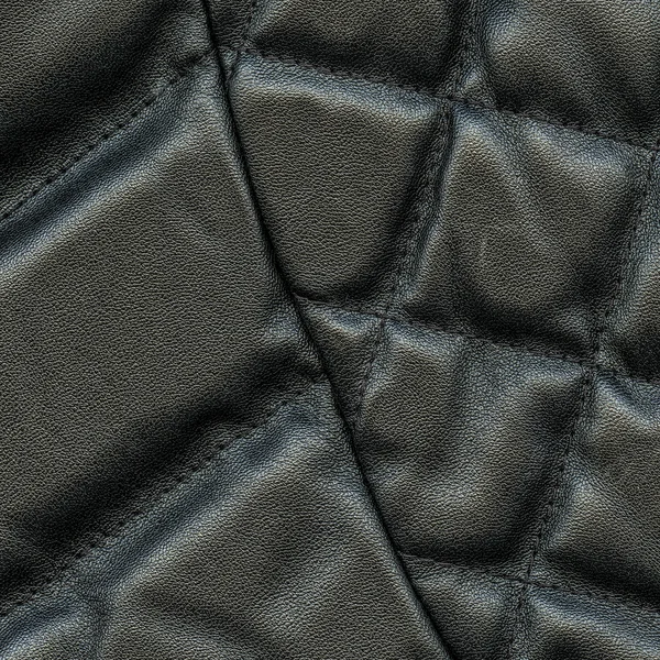 Fragment van zwarte lederen jas — Stockfoto