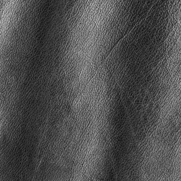 Svarta skrynklade läder texture — Stockfoto