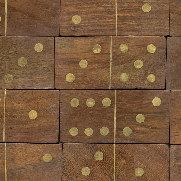 Arka plan olarak tahta domino — Stok fotoğraf
