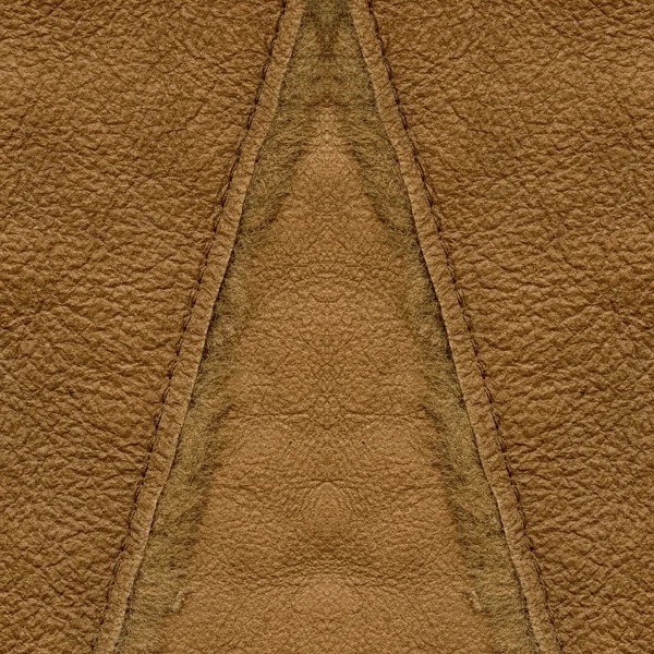 Fragment of brown leather — Stock Photo, Image