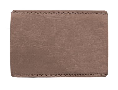 kahverengi deri etiket