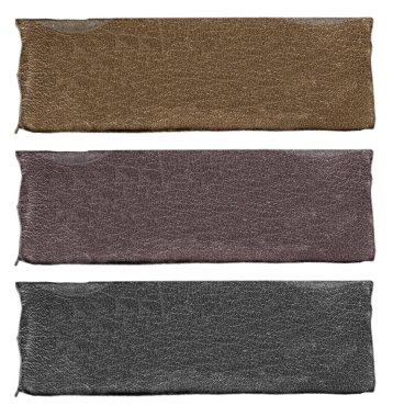 Çok renkli deri etiket