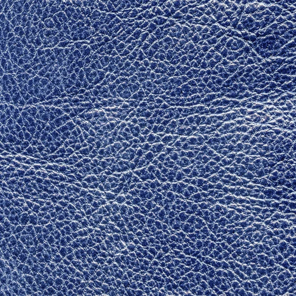 Blue leather texture closeup. — Stock Photo, Image