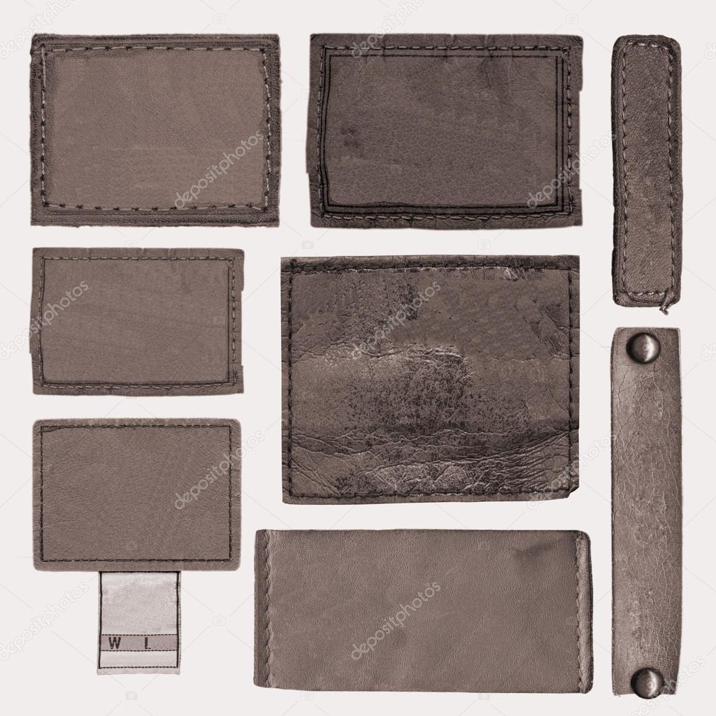 Leather jeans labels