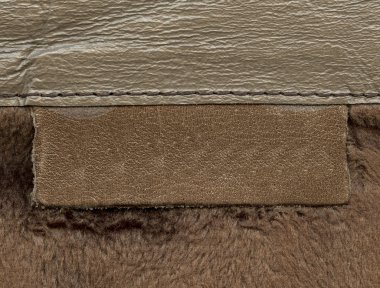 Tekstil ve deri arka plan, deri etiket