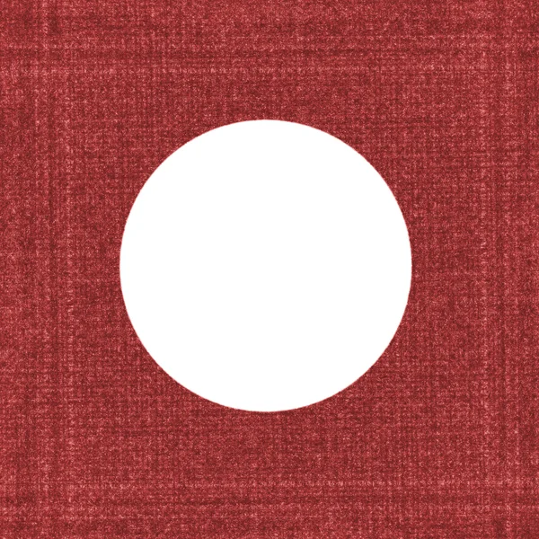 红色纹理的圆形相框 — 图库照片