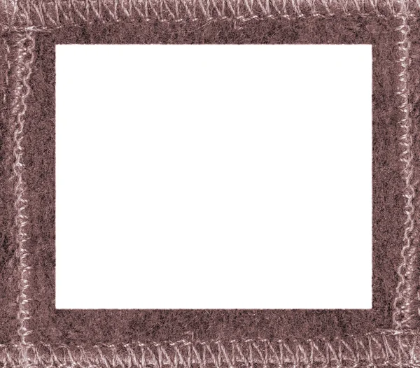 Brown old leather photo frame — Stock Photo, Image