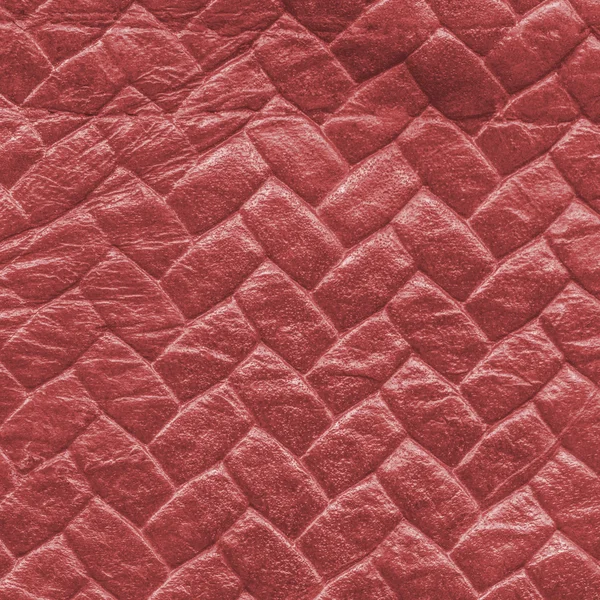 Textura de couro de vime vermelho velho e desgastado — Fotografia de Stock