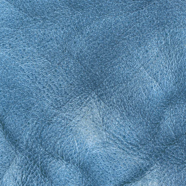 Lblue skrynklade läder texture — Stockfoto