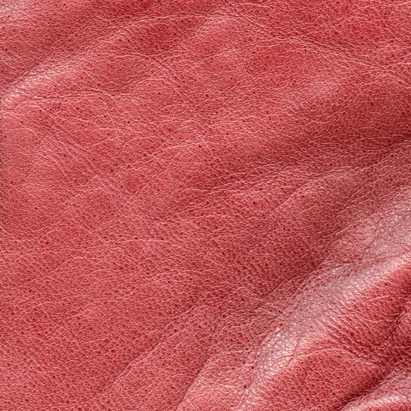 Červené zmačkané kůže textury. Užitečné pro pozadí — Stock fotografie