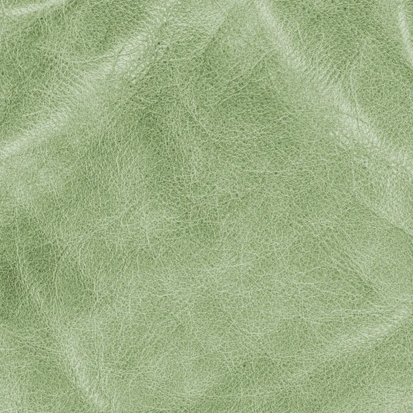 Texture cuir froissé vert clair — Photo