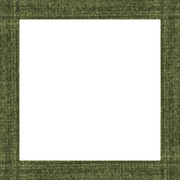 Green textured square photo frame — Stock Photo, Image