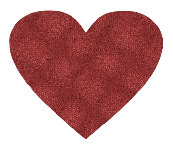 Rött hjärta som en symbol på vit bakgrund — Stockfoto