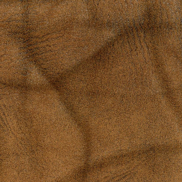 Brown crumpled leather texture as background — Stock Photo, Image