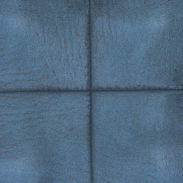 Fondo de cuero azul, costuras en forma de cruz —  Fotos de Stock