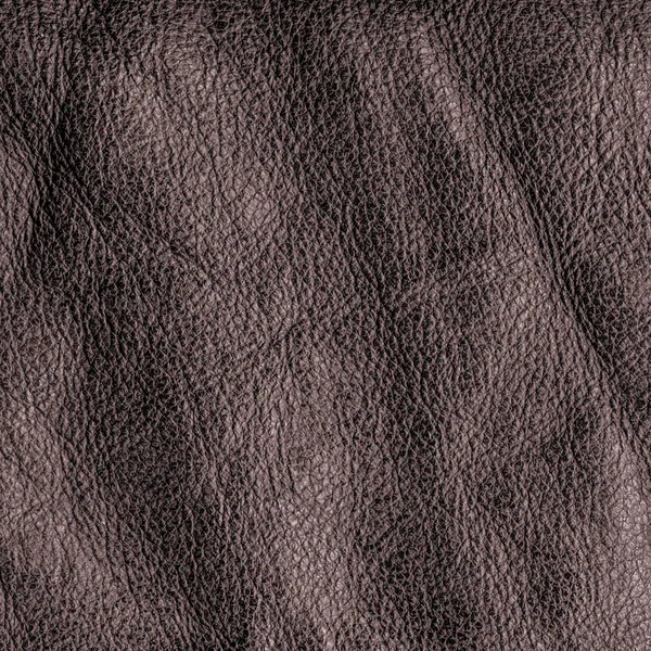 Fond de cuir brun froissé — Photo