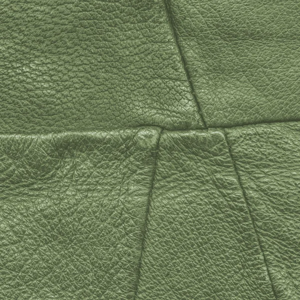 Green leather background — Stock Photo, Image