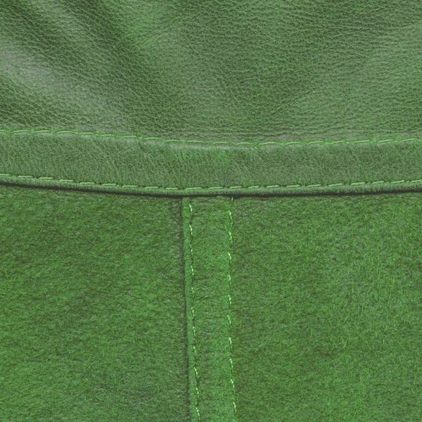 Bakgrund av två sorters grönt läder — Stockfoto
