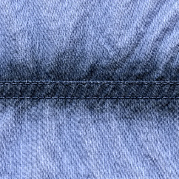 Textura de tela azul, costura —  Fotos de Stock