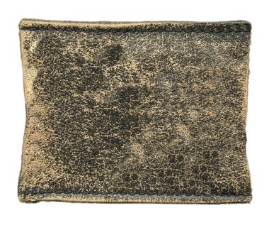 Beyaz kahverengi eski boş deri kot etiketi