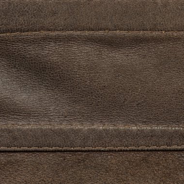 Kahverengi deri ceket parçası