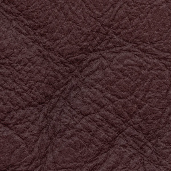 Dark red-brown leather texture closeup — Stock Photo, Image