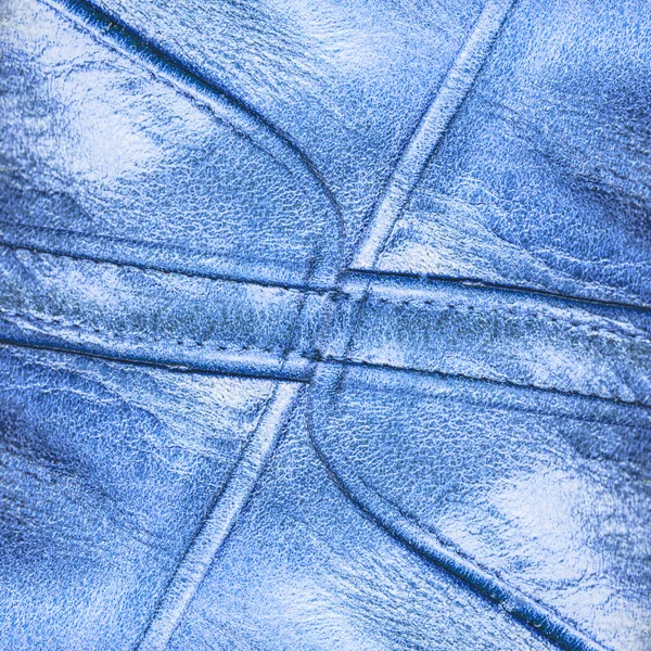 Fragment of blue leather accessories closeup — Stock Photo, Image