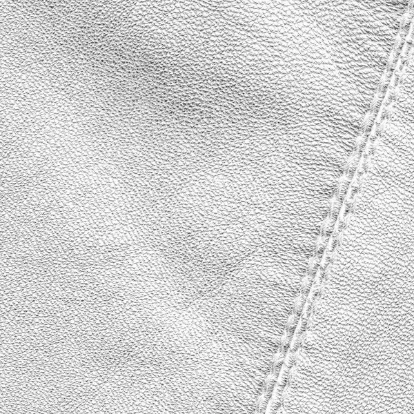 Vieux et porté texture de cuir blanc, couture — Photo