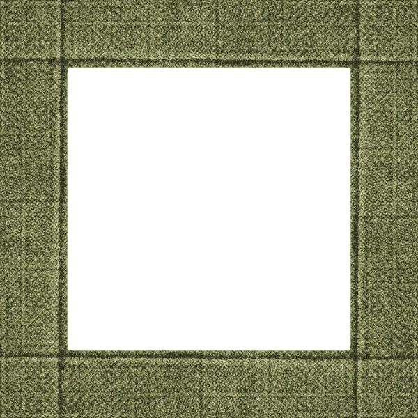 Green handmade square photo fram — Stock Photo, Image