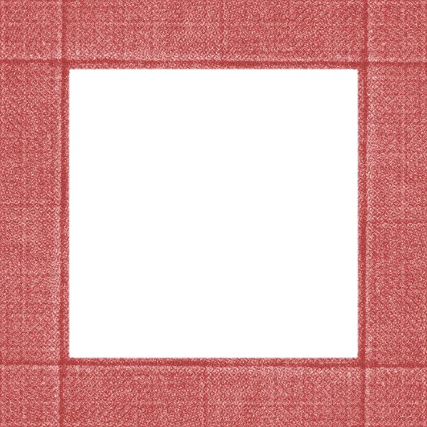 Red handmade square photo frame — Stock Photo, Image