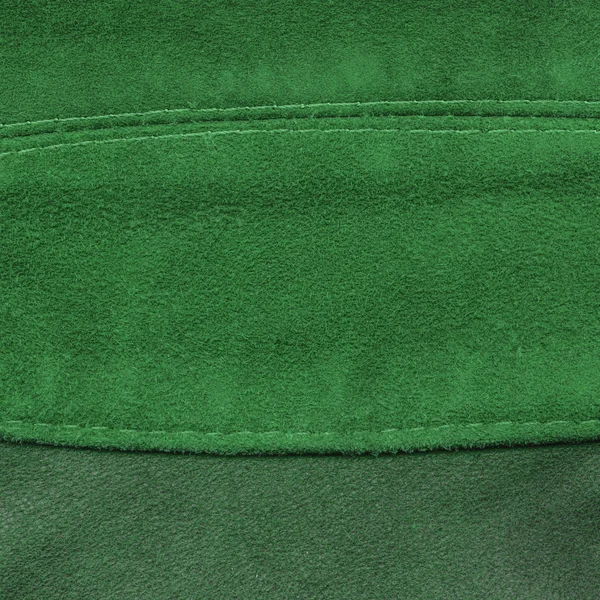 Textura de cuero verde, costuras —  Fotos de Stock