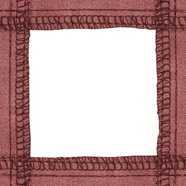 Red  frame  made of thick fabric — Stock Photo, Image