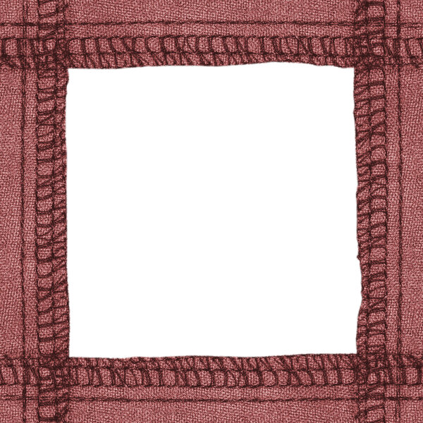 red  frame  made of thick fabric