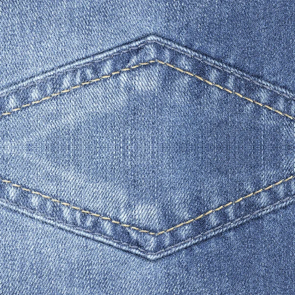 Blue jeans texture, diamond shaped seams — Stock Photo, Image