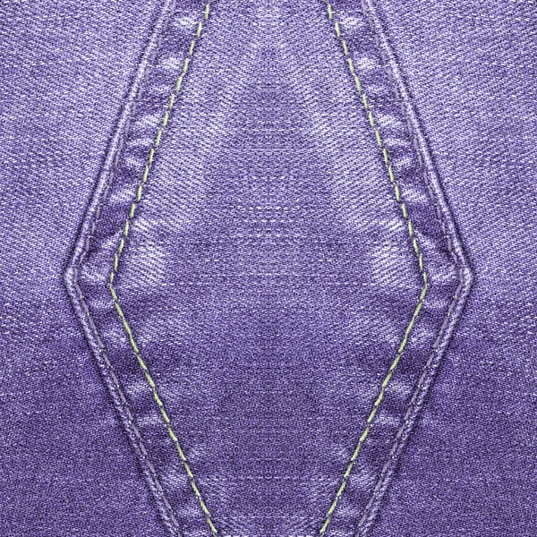 紫ジーンズ テクスチャ、菱形の縫い目 — ストック写真