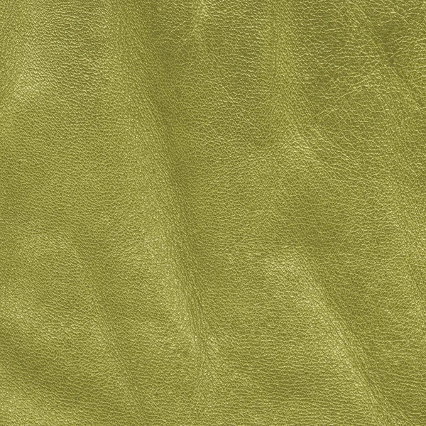 Amarelo-verde crumpled textura de couro — Fotografia de Stock