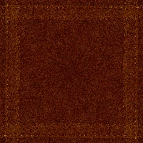 Fondo de cuero cualitativo rojo-marrón, marco — Foto de Stock